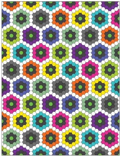 Accuquilt Stanzform English Paper Piecing Hexagon - 1 inch (2,5cm) fertige Kantenlänge