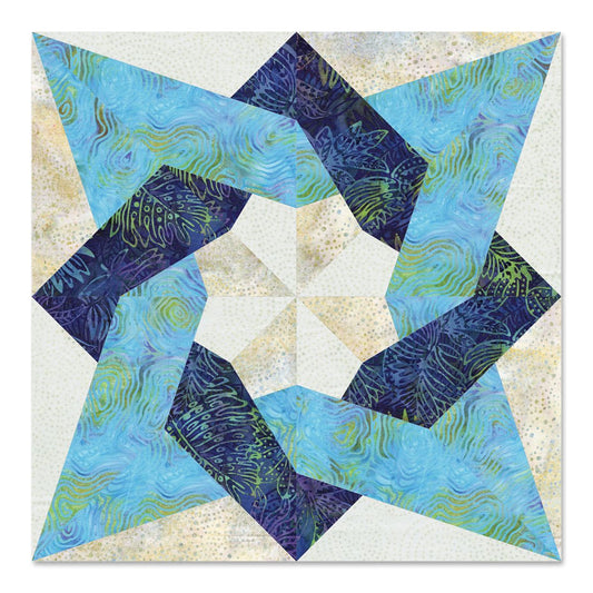AccuQuilt Schablone/Stanze Tangled Star Art. Nr. 55543 fertig 10 Inch Block
