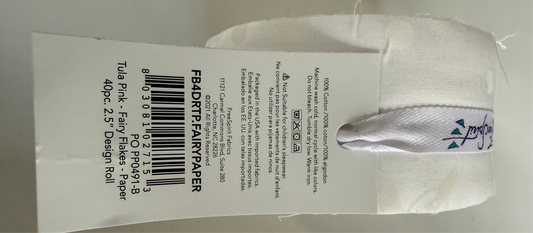 Tula Pink Jelly Roll „Fairy Flakes“ Paper 40 Streifen a 2,5 Inch Breite