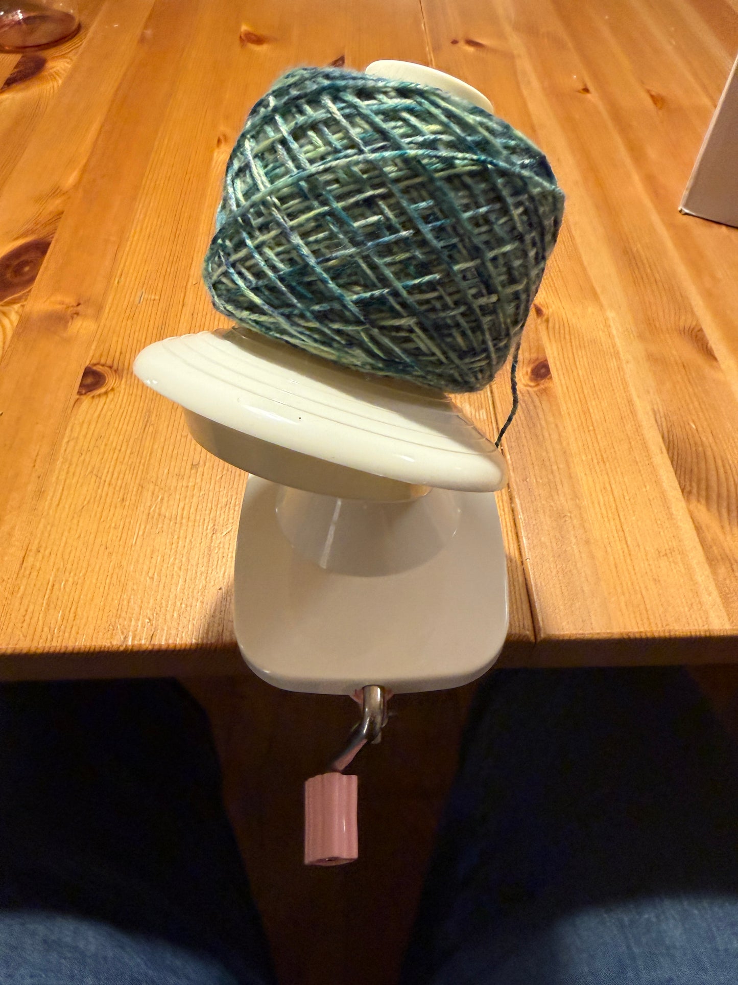 Einfacher Wollwickler Rosa Neu Klemme Tischhalterung Kunststoff