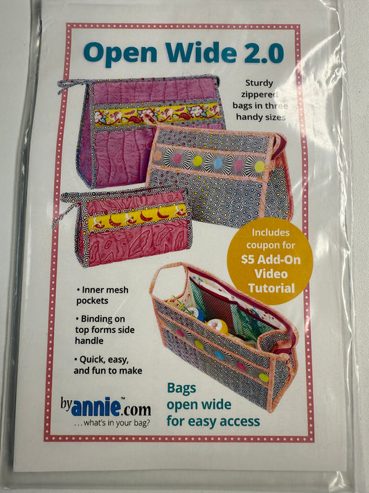 Open Wide 2.0 Anleitung Nähen Tasche ByAnnie Patterns By Annie Kosmetik