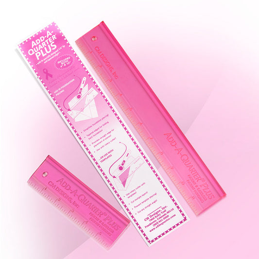 Add-A-Quarter PLUS Ruler Set kurz und lang 6 und 12 Inch gelb od. pink