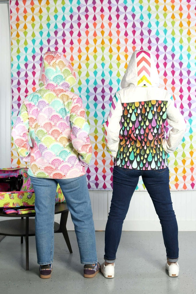 Bella Hood Quilt Coat Pattern Anleitung Kapuze zu Jacke Patchwork Quilt byannie