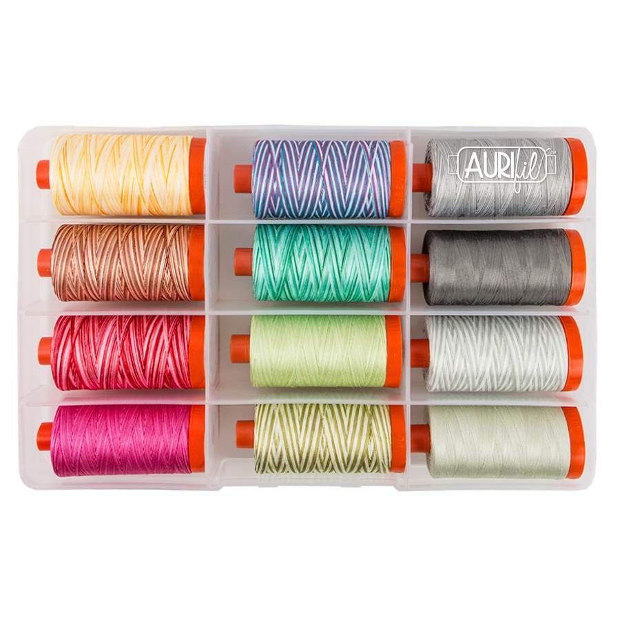 AURIfil Nähgarn Tula Pink Premium Collection Garnstärke 50 12 Farben a 1300m