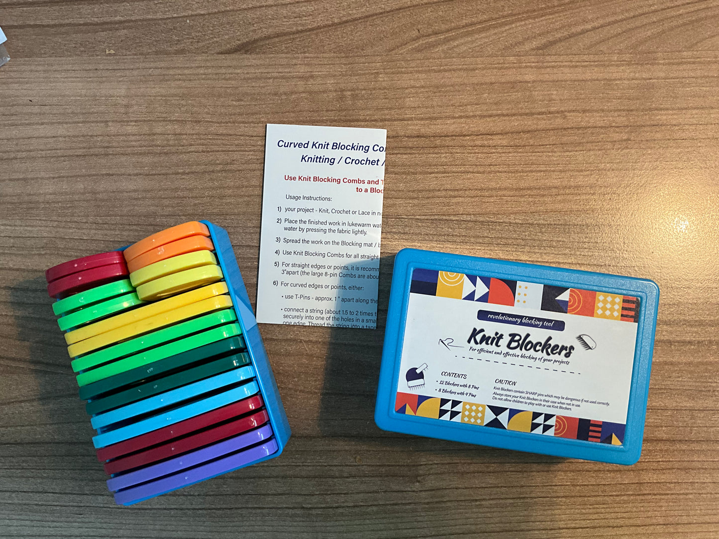 Blocker Pins - Kammnadeln 20 Stück, regenbogenfarben