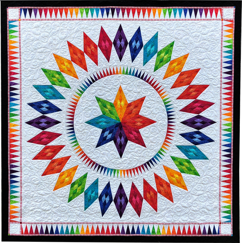 Anleitung - Dazzling Diamonds Quilt - Jacqueline de Jonge 73,5 x 73,5 Inch