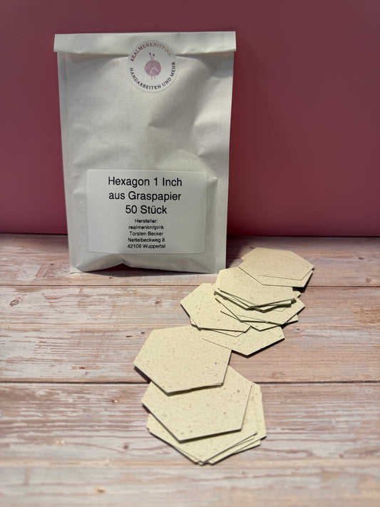 100 EPP Papierschablonen / Vorlagen Hexagon 0,5 Inch, 1 Inch, 1,5 Inch und 2,Inch