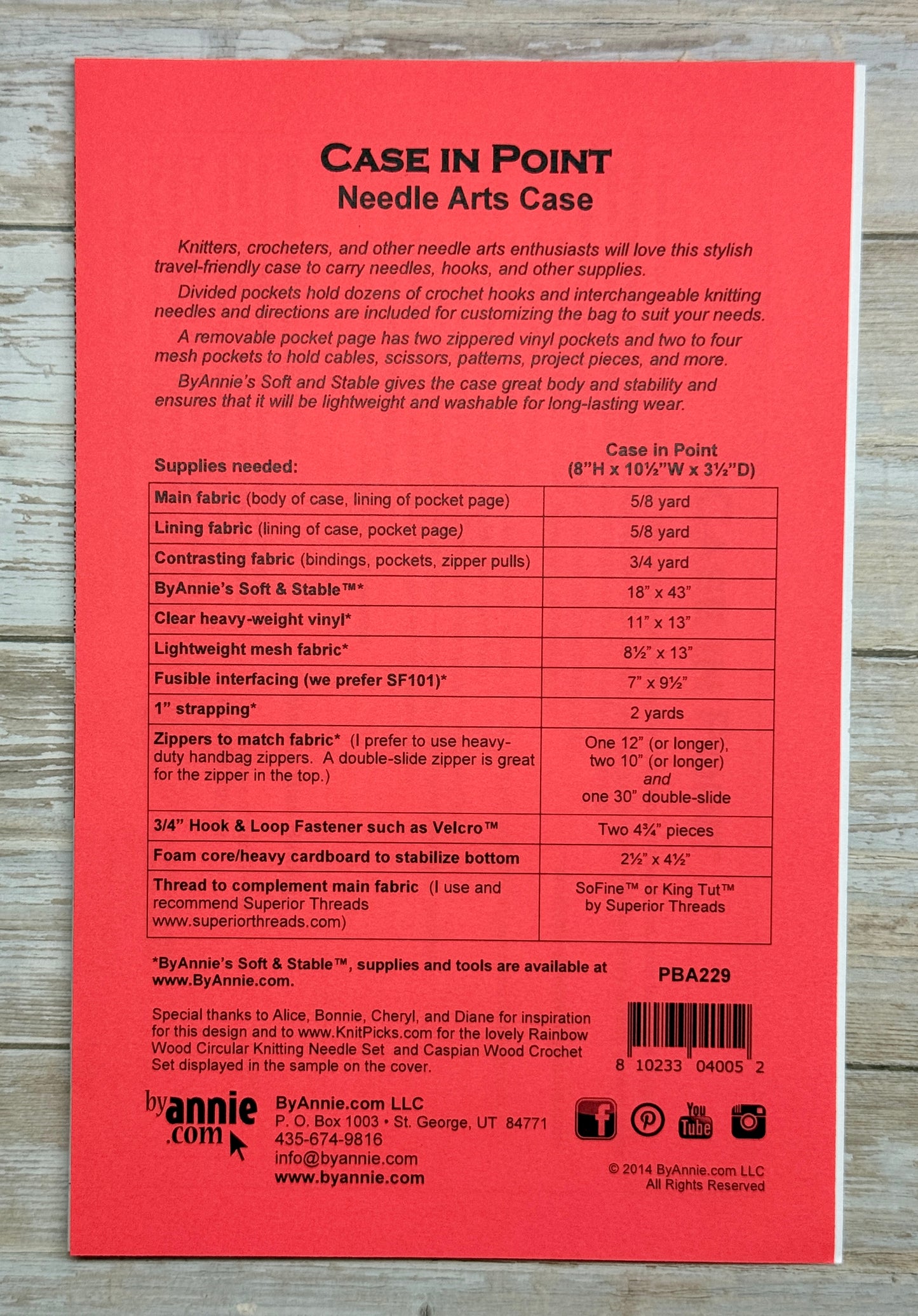 Case in Point Stricktasche Häkeltasche -Needle Arts Case Nadeltasche byAnnie