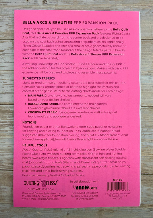 Bella Quilt Coat Accent Sleeves Anleitung Erweiterung Jacke Patchwork Quillt