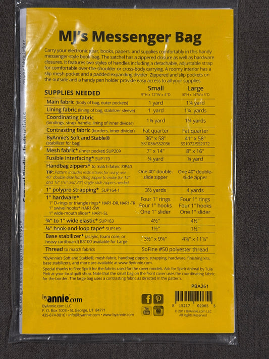 Schnittmuster MJ´s Messenger Bag Tasche Umhängen Kuriertasche Aktentasche 2 Größen