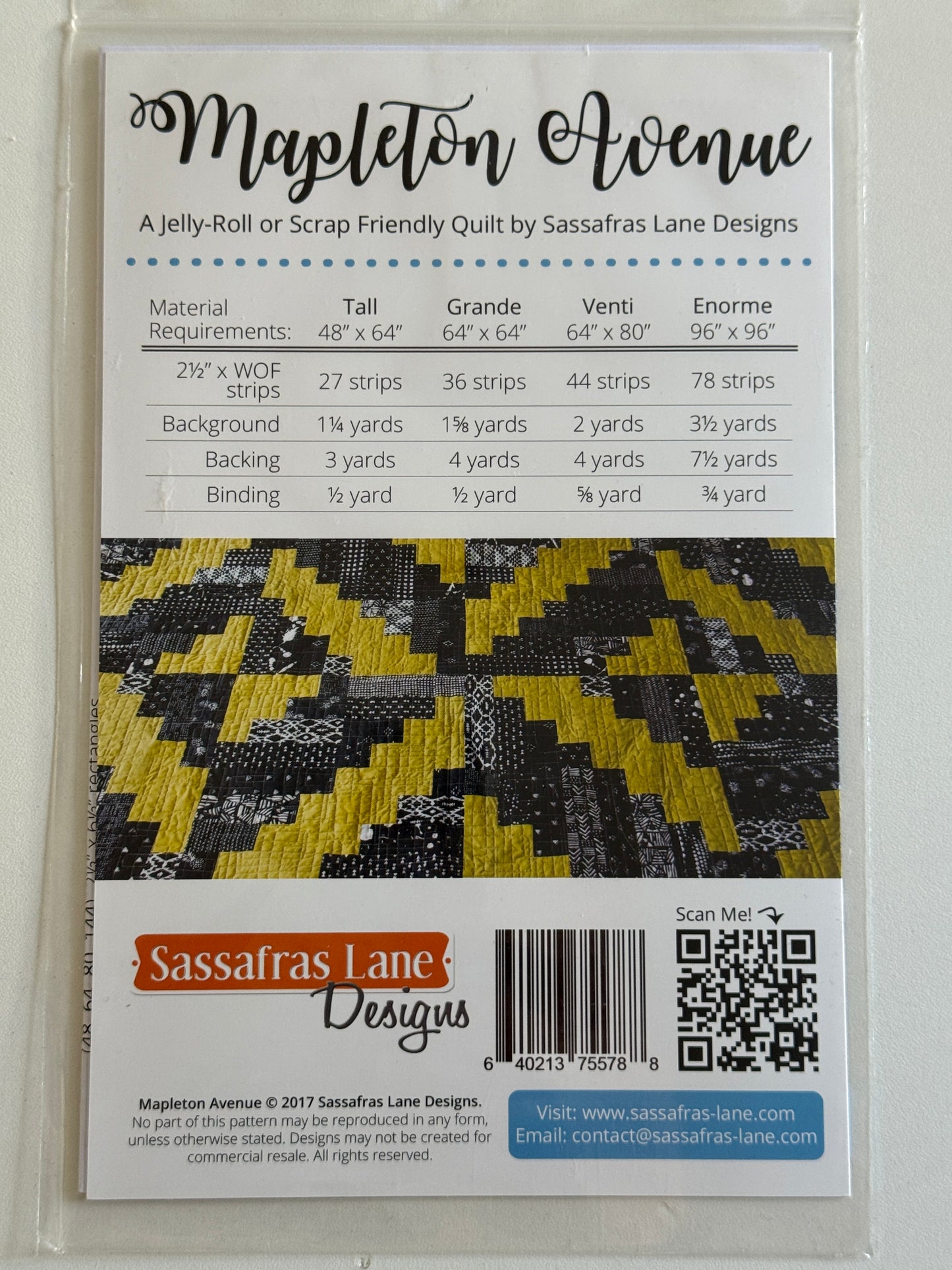 Anleitung - Mapleton Avenue von Sassafras Lane Designs - 4 Größen
