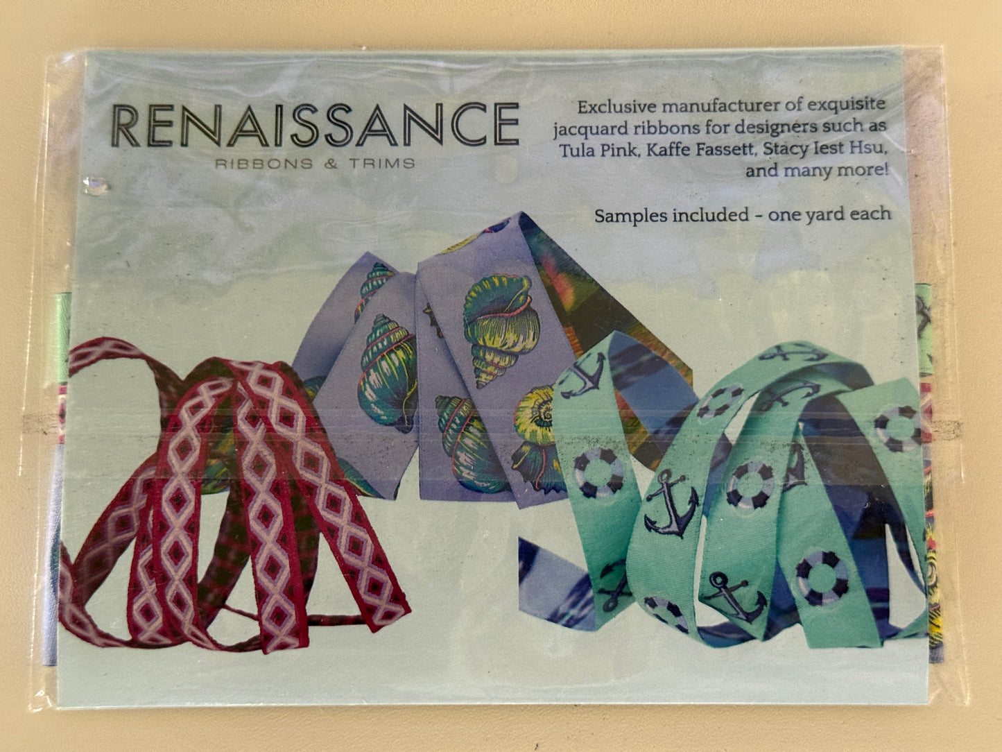Webbänder-Pack Tula Pink 3er Pack Floral Reef je Band 1 Yard (ca. 90cm) Renaissance Ribbon