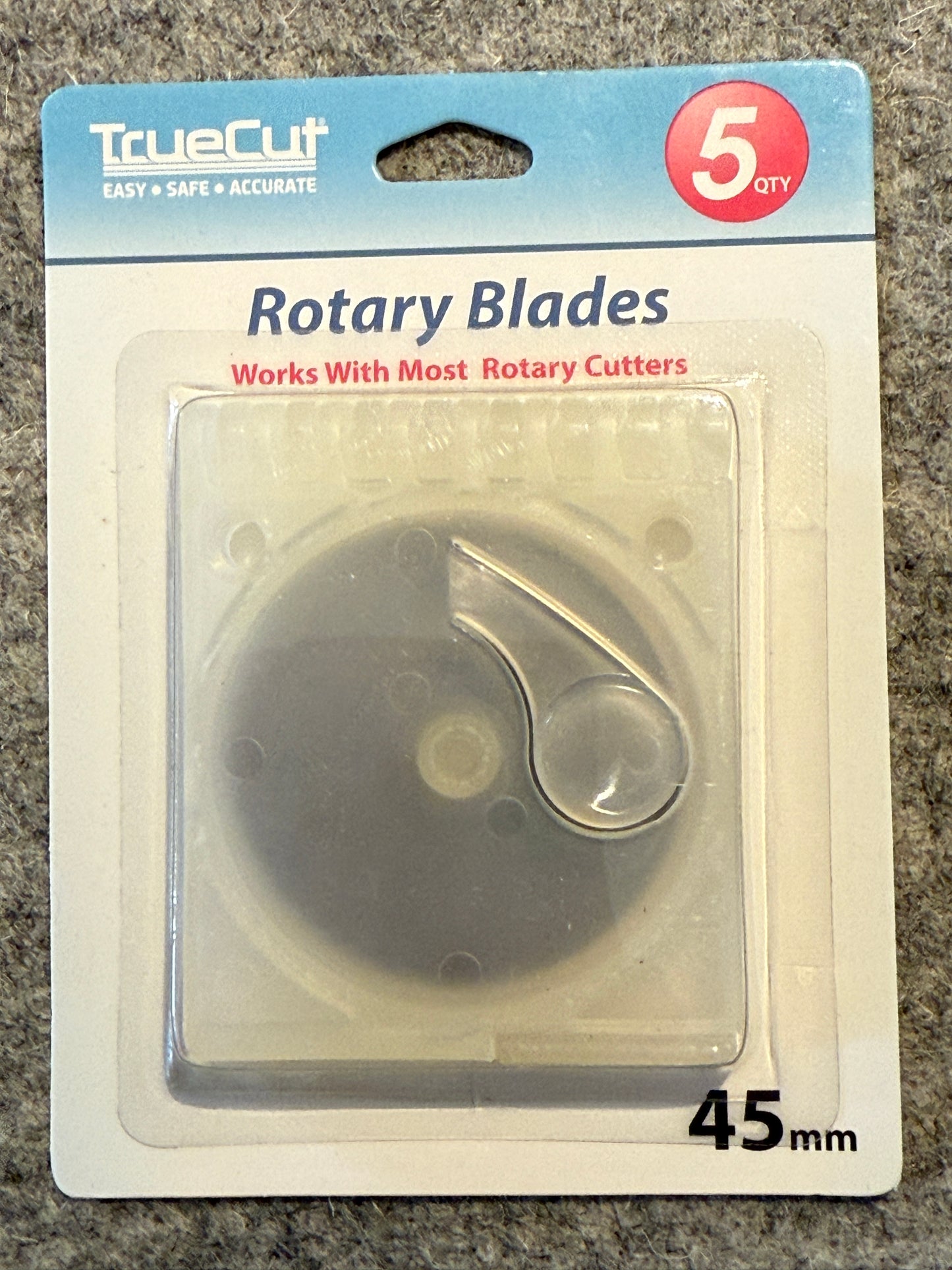 Ersatzklinge für Rollschneider von TrueCut 45mm (5 Stück)