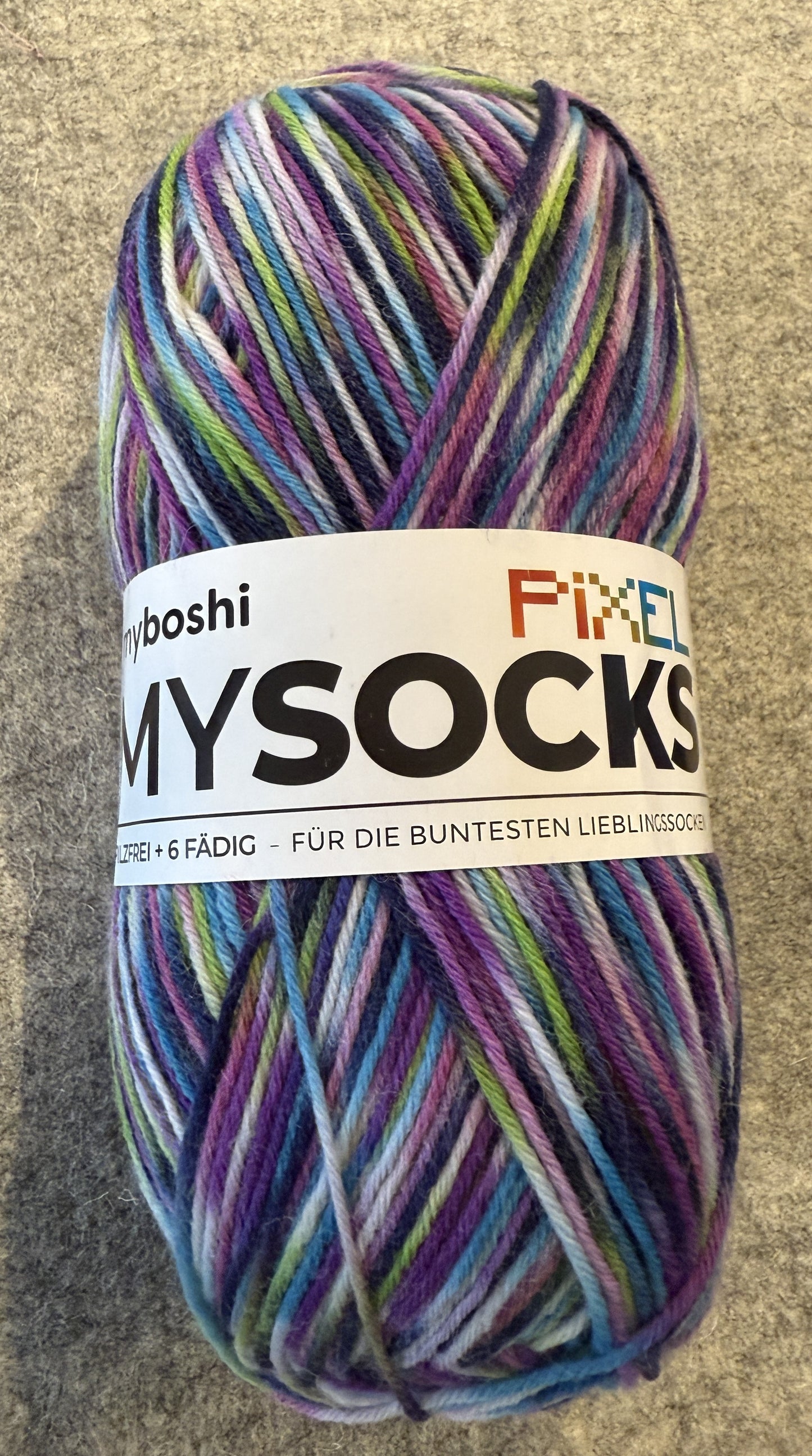 mybosho MXSOCKS Dotty Pixel 6-fach Sockenwolle