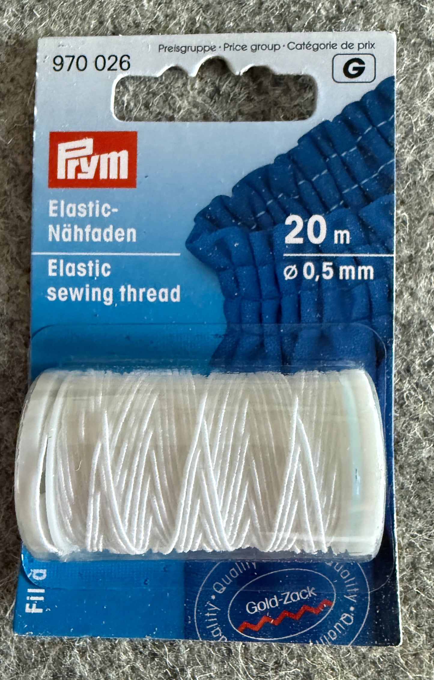 Prym Elastic-Nähfaden z.B. zum Smoken von Stoff - viele verschiedene Farben