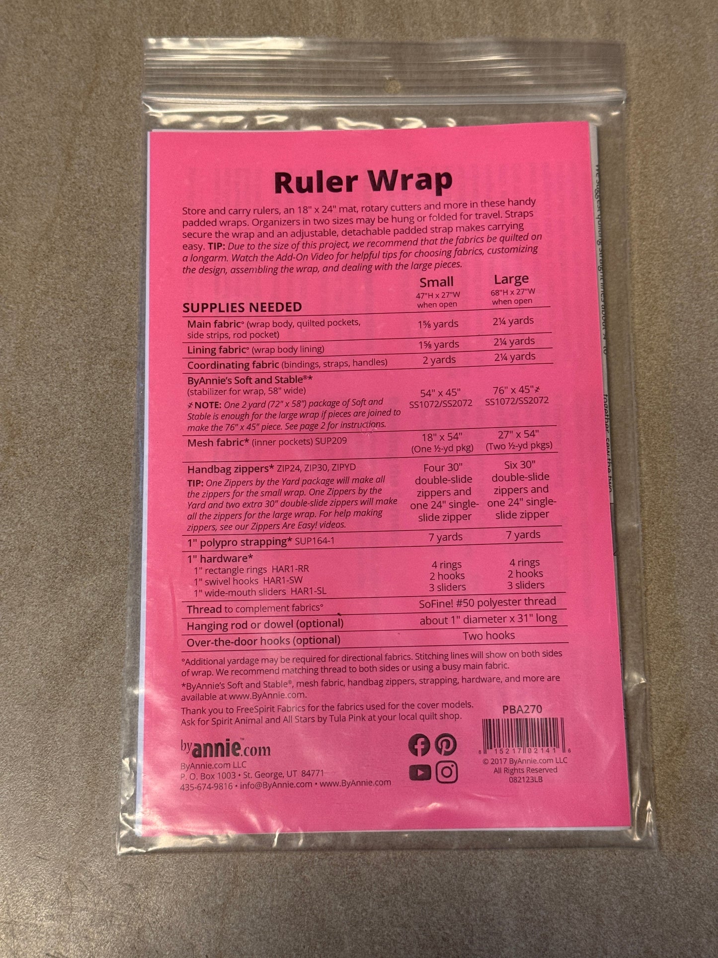 Ruler Wrap Anleitung Nähen Tasche ByAnnie Patterns By Annie Organizer