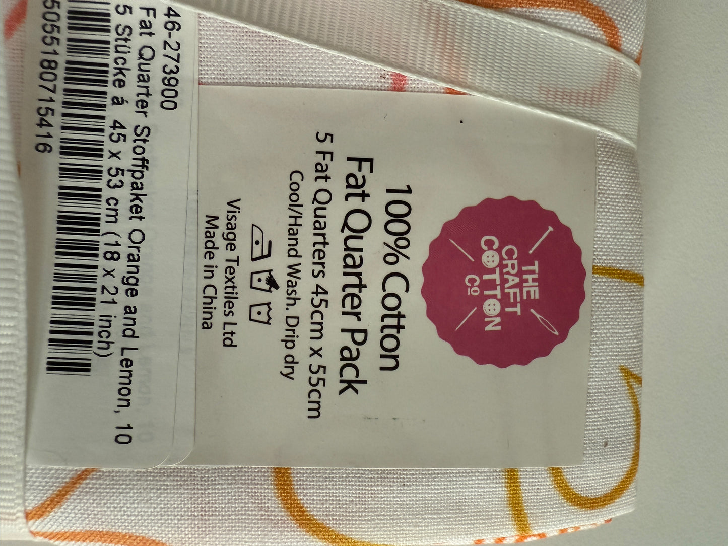 Fat Quarter Paket 5 Stück rot orange a ca. 45 x 53 cm Patchwork Quilten Tasche
