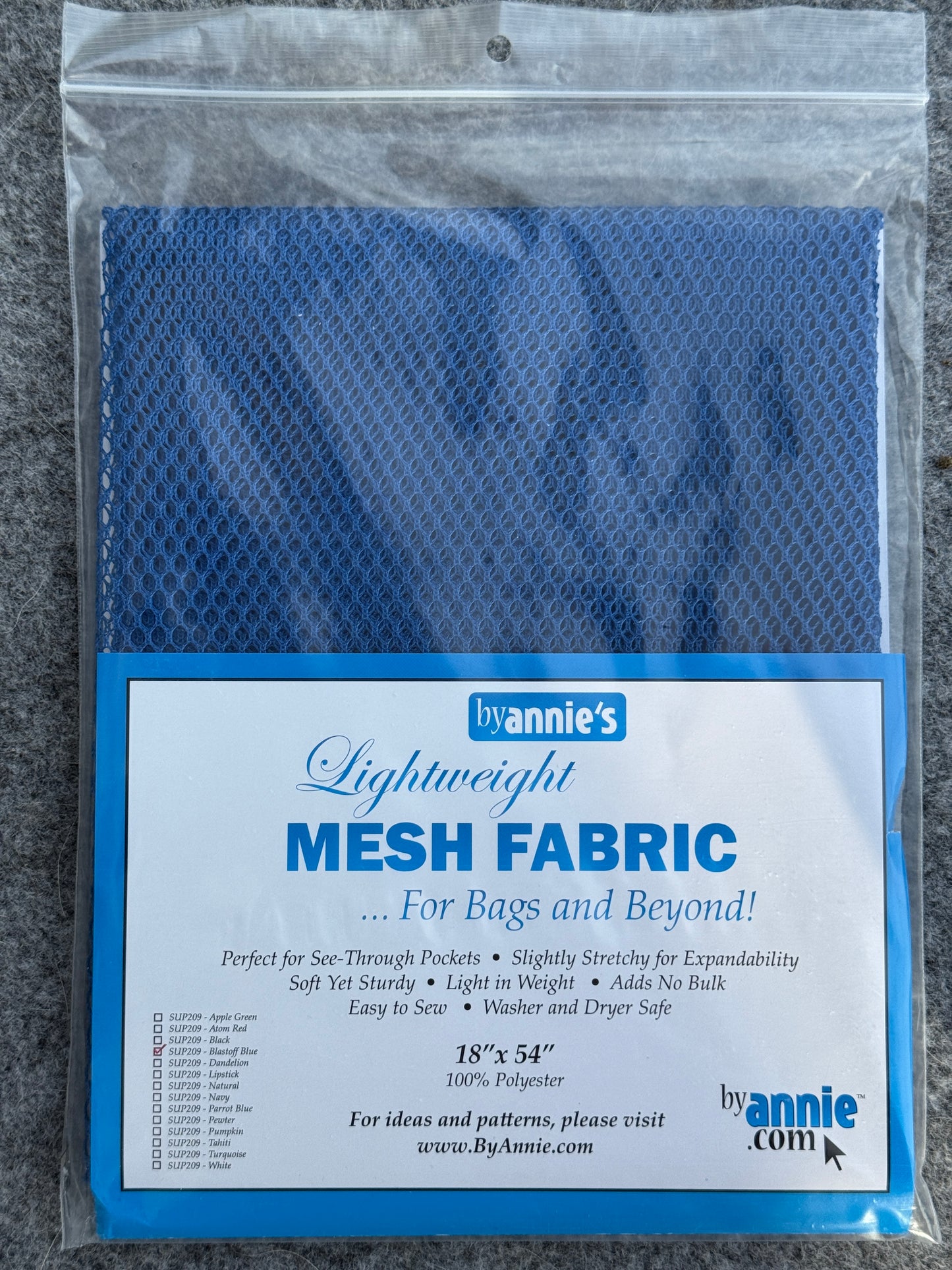 Mesh Fabric by annie verschiedene Farben Gewebe Taschen dehnbar 45,7x137 cm