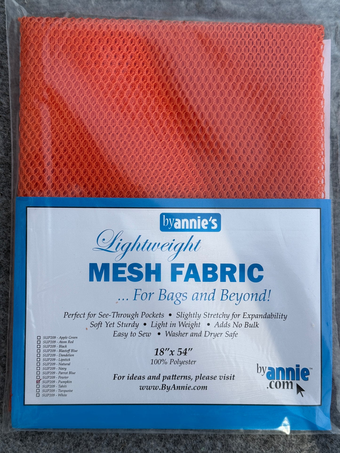 Mesh Fabric by annie verschiedene Farben Gewebe Taschen dehnbar 45,7x137 cm
