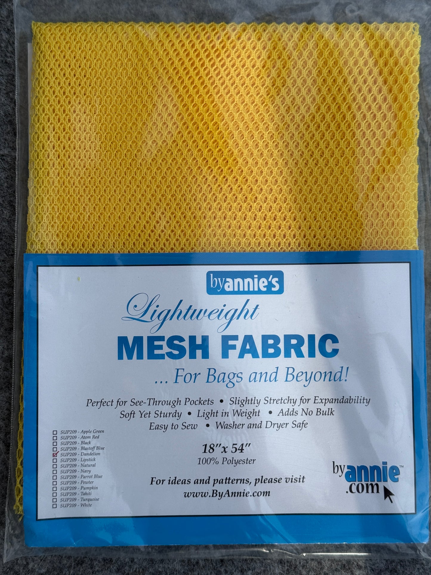 Mesh Fabric by annie verschiedene Farben Gewebe Taschen dehnbar 45,7x137 cm