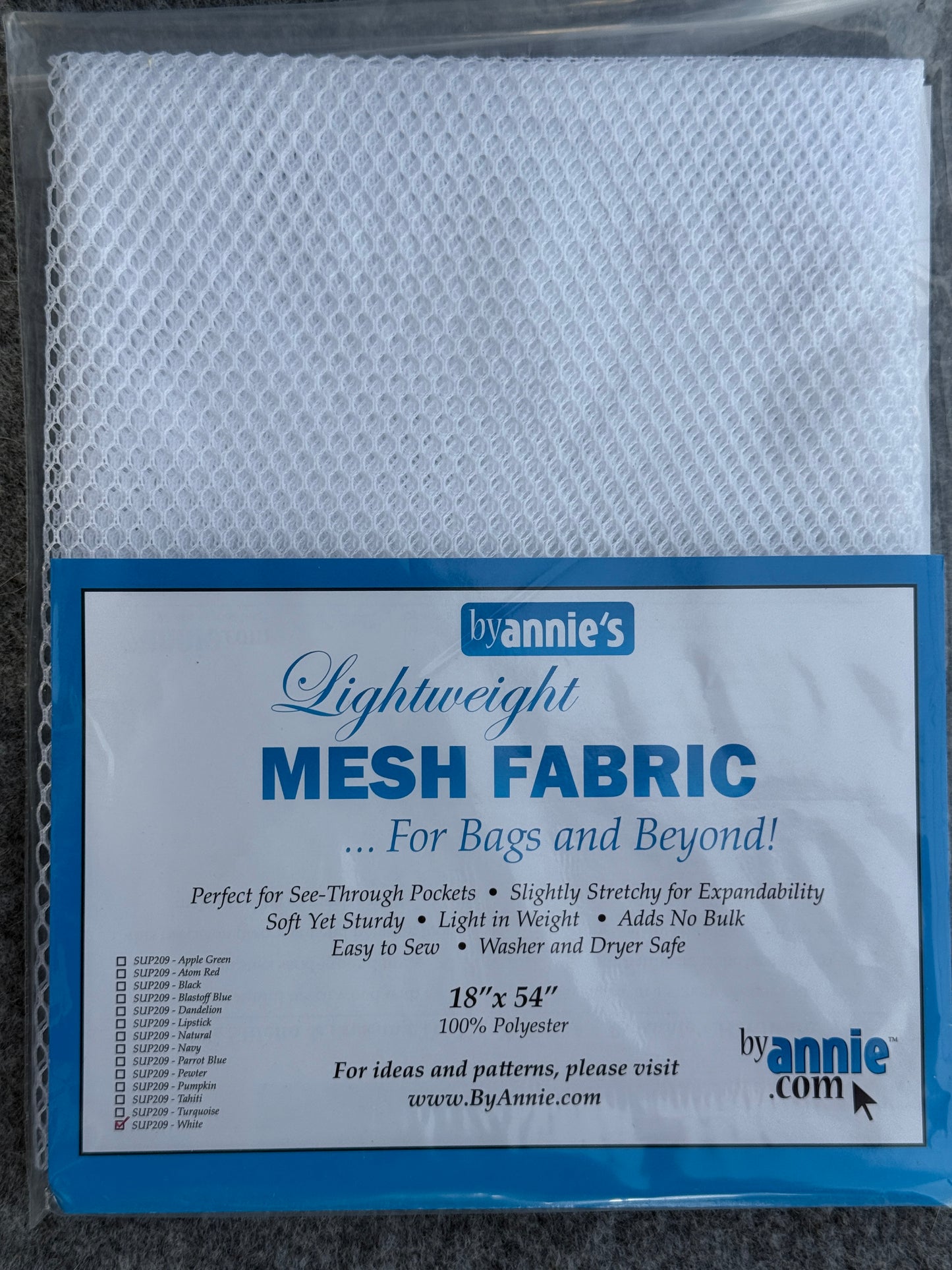 Mesh Fabric by annie verschiedene Farben Gewebe Taschen dehnbar 45,7x137 cm