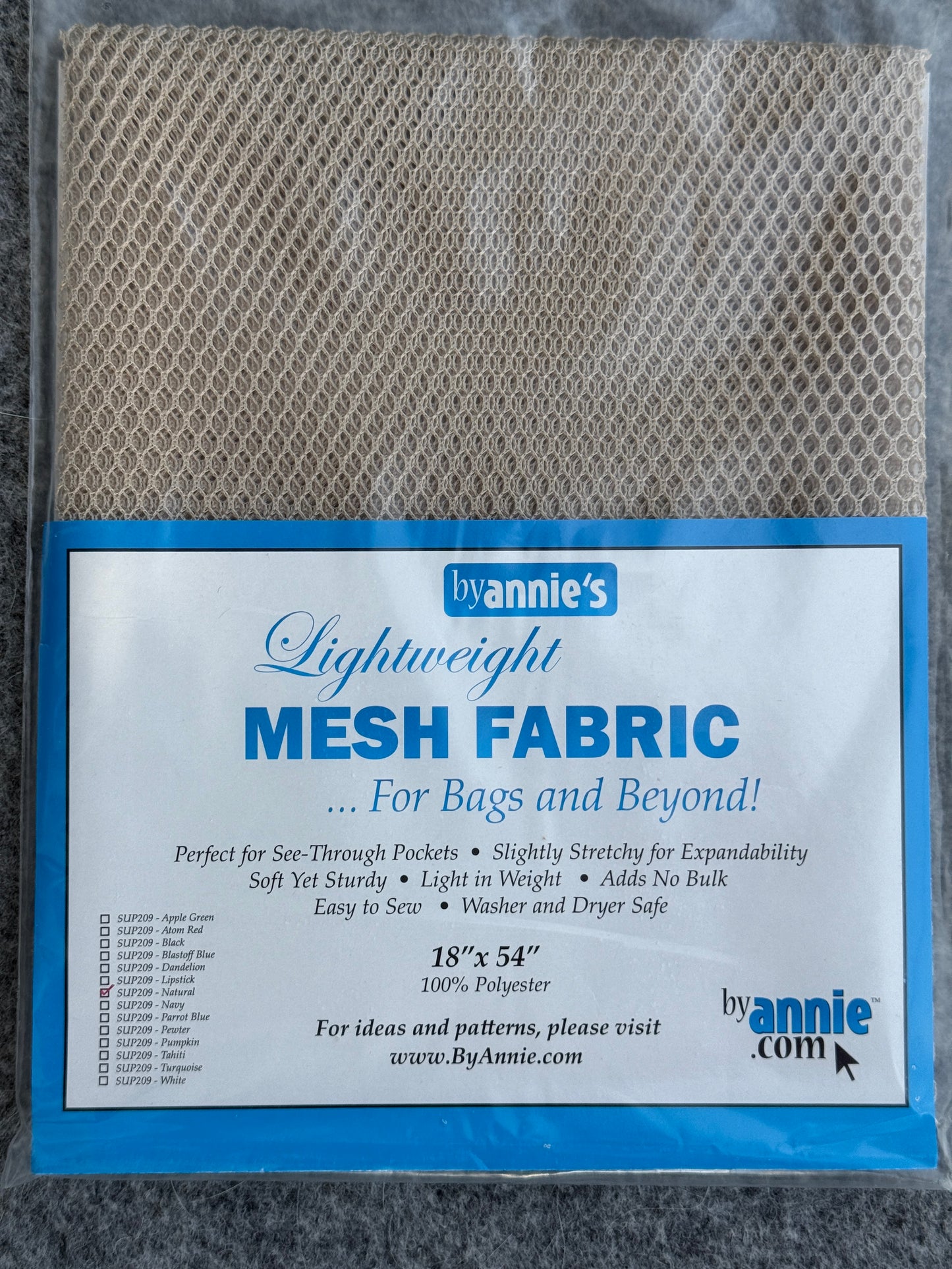 Mesh Fabric by annie verschiedene Farben Gewebe Taschen dehnbar 45,7x137 cm