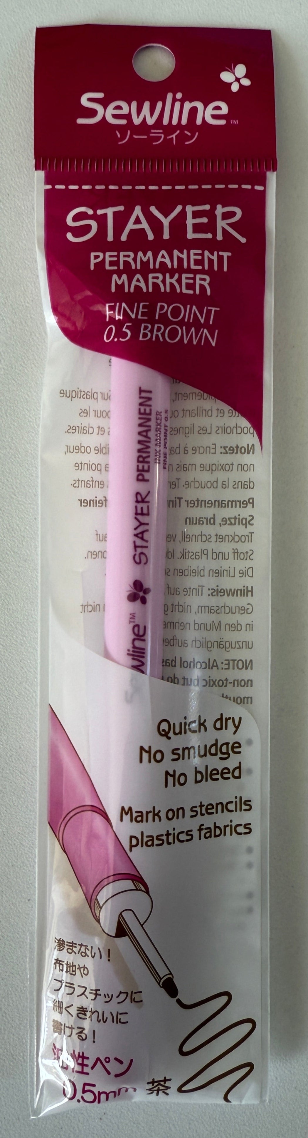 Sewline Permanent Ink Marker Wasserfest textil Kennzeichnung Wäsche