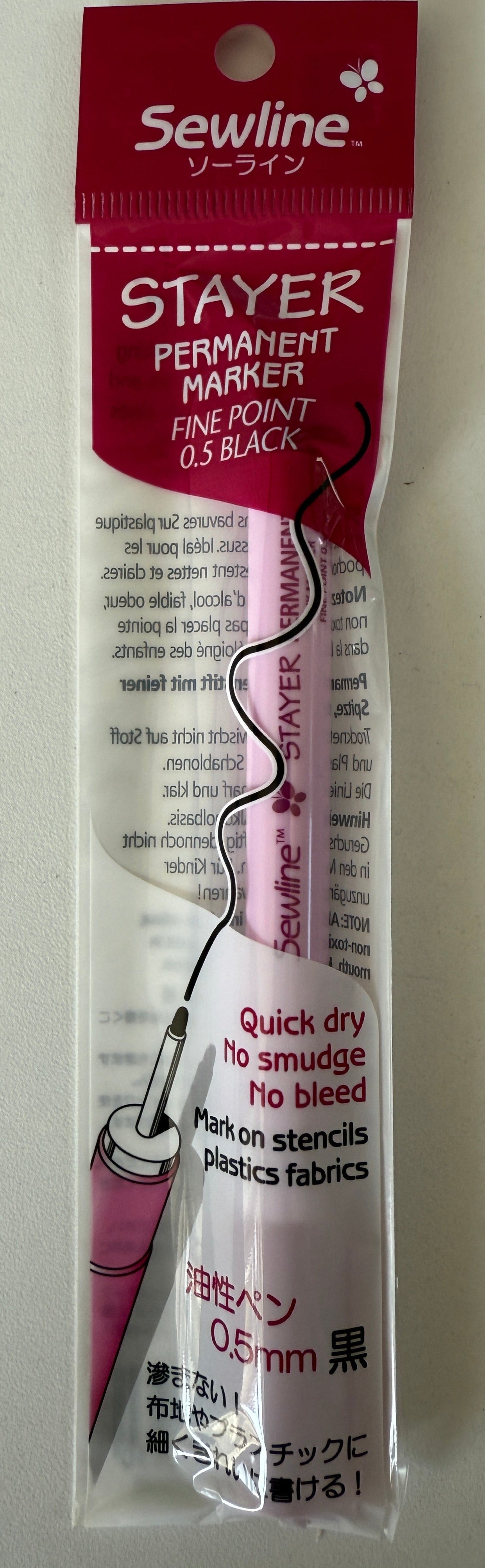 Sewline Permanent Ink Marker Wasserfest textil Kennzeichnung Wäsche