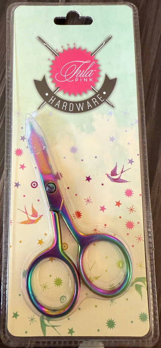 Tula Pink 4 Inch (ca. 10cm) große Schere OVP Hardware Regenbogenfarben Nähen