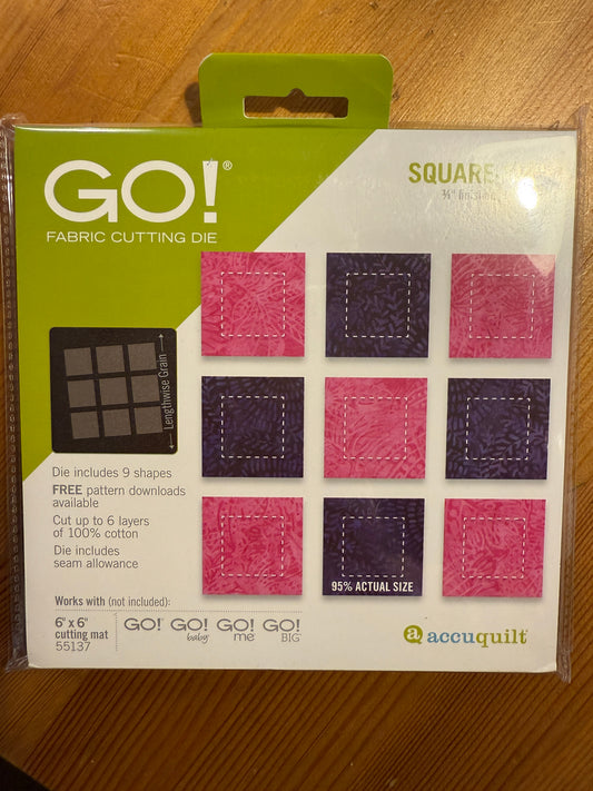 Accuquilt Stanzform Square 3/4 Inch Patchwork EPP Schneiden Stanzen ohne Kraft
