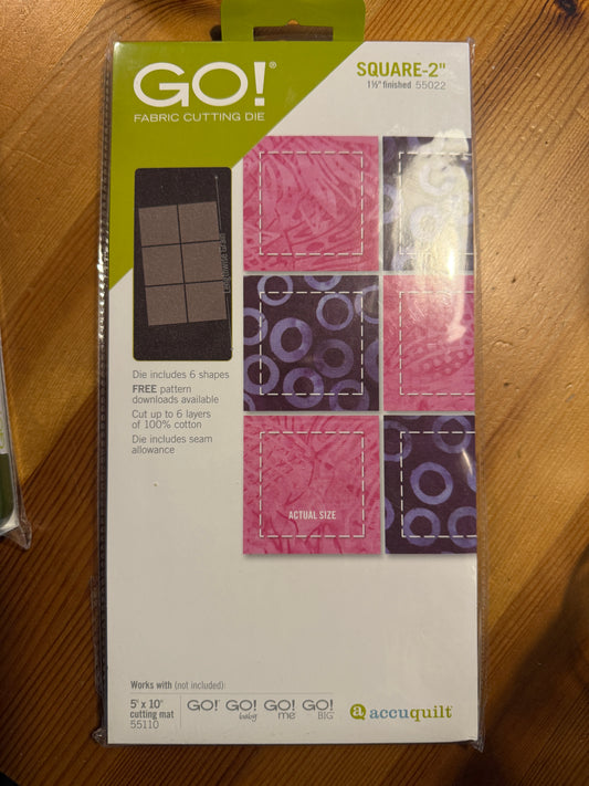 Accuquilt Stanzform Square 1 1/2 Inch Patchwork EPP Schneiden Stanzen ohne Kraft