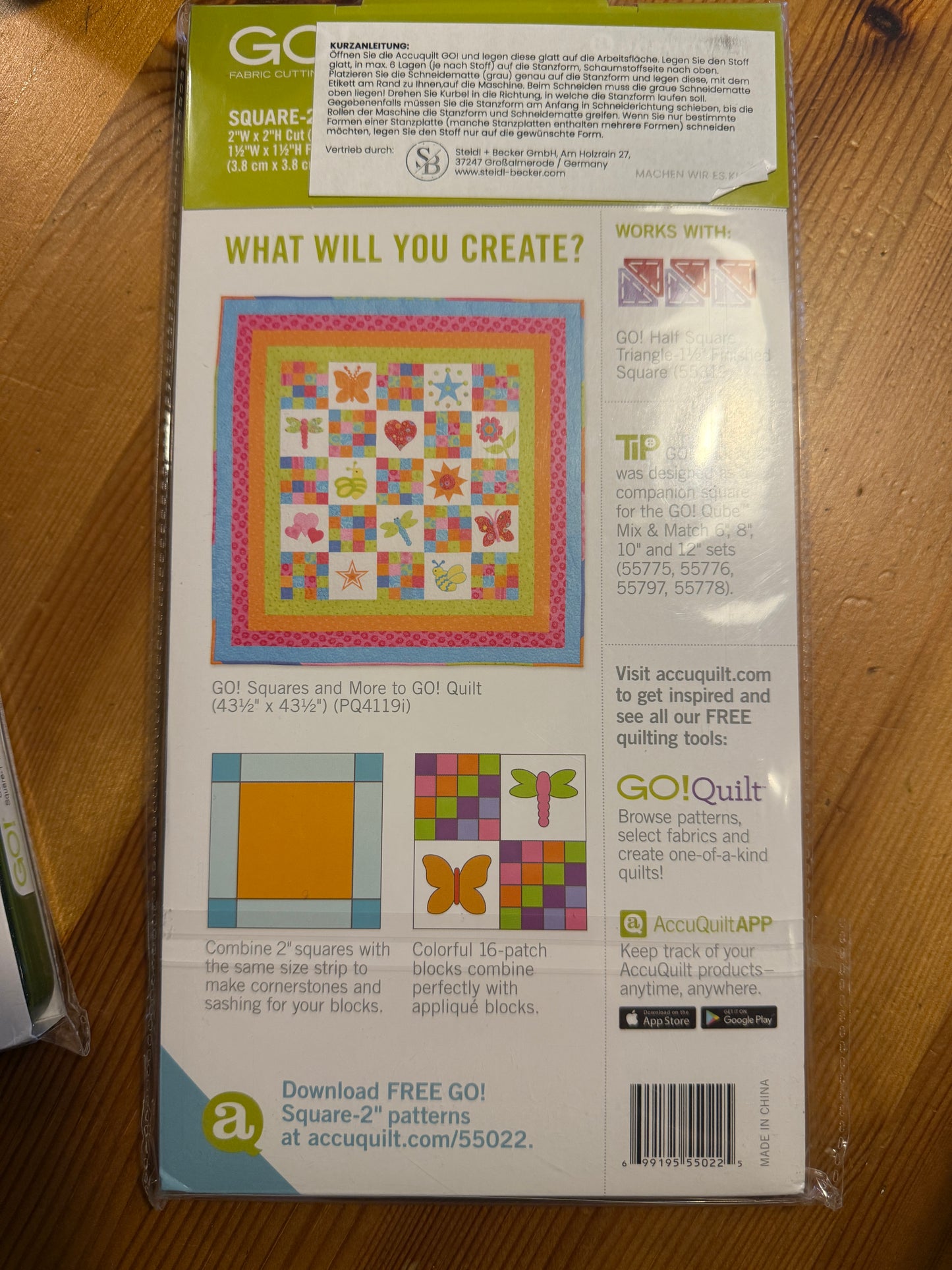 Accuquilt Stanzform Square 1 1/2 Inch Patchwork EPP Schneiden Stanzen ohne Kraft