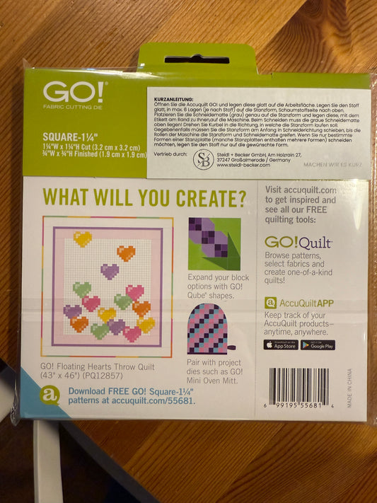 Accuquilt Stanzform Square 3/4 Inch Patchwork EPP Schneiden Stanzen ohne Kraft