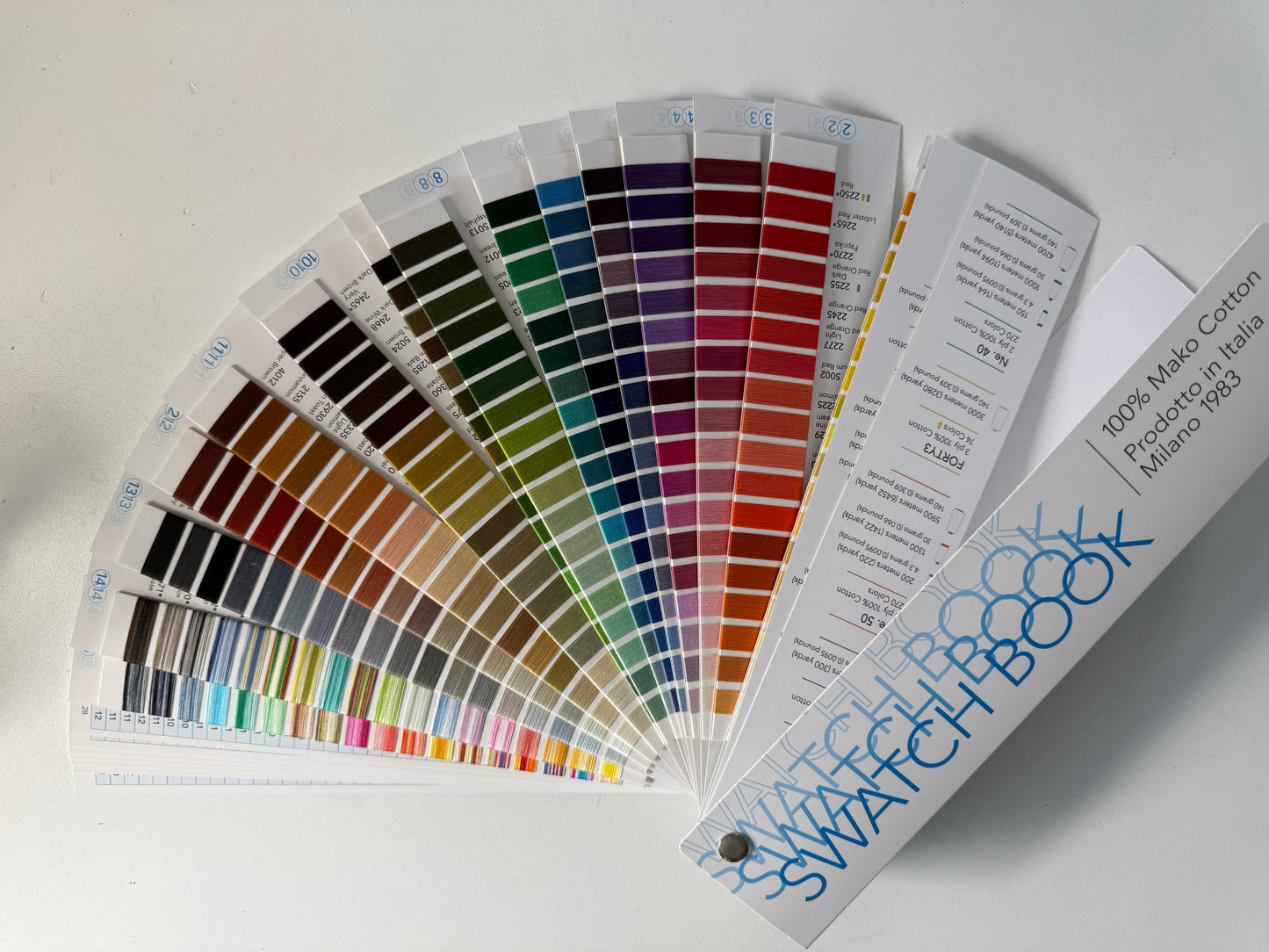 Aurifil "Swatch Book" Farbfächer Garnmuster - Farbkarte Baumwolle 1.1