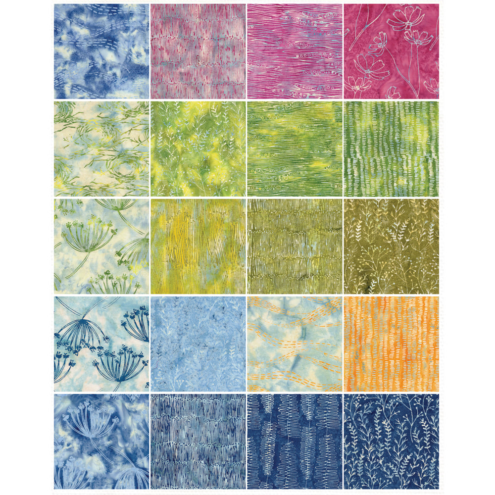 Meadow Brook 5 Inch Charm Pack Island Batik 42 Stück 100% Cotton Baumwolle