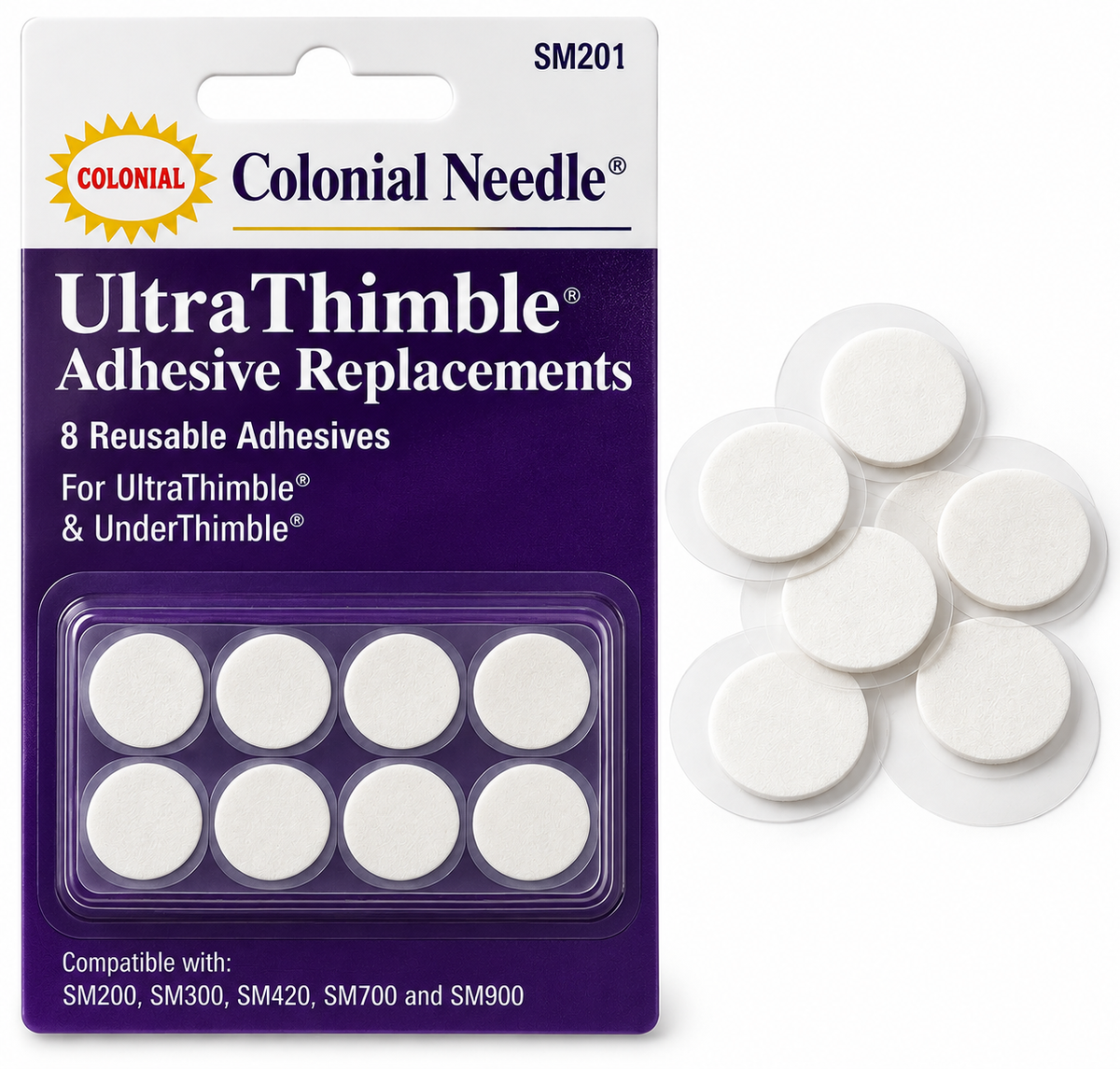 Colonial Needle Ersatz-Klebepads für UltraThimble