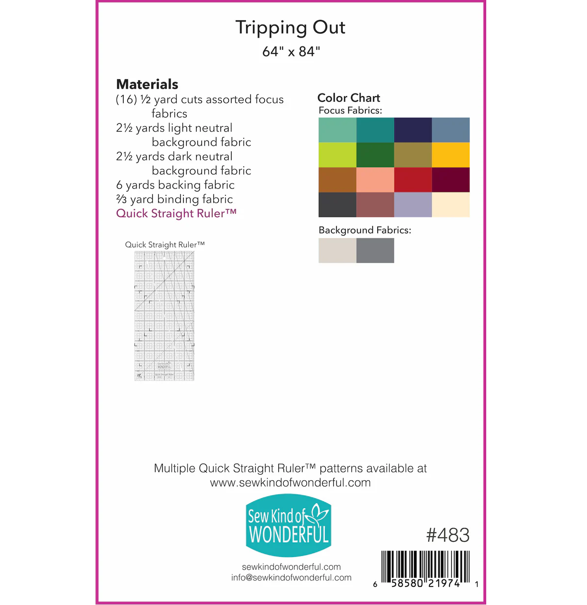 Sew Kind of Wonderful – QSR-Anleitung „Tripping Out“