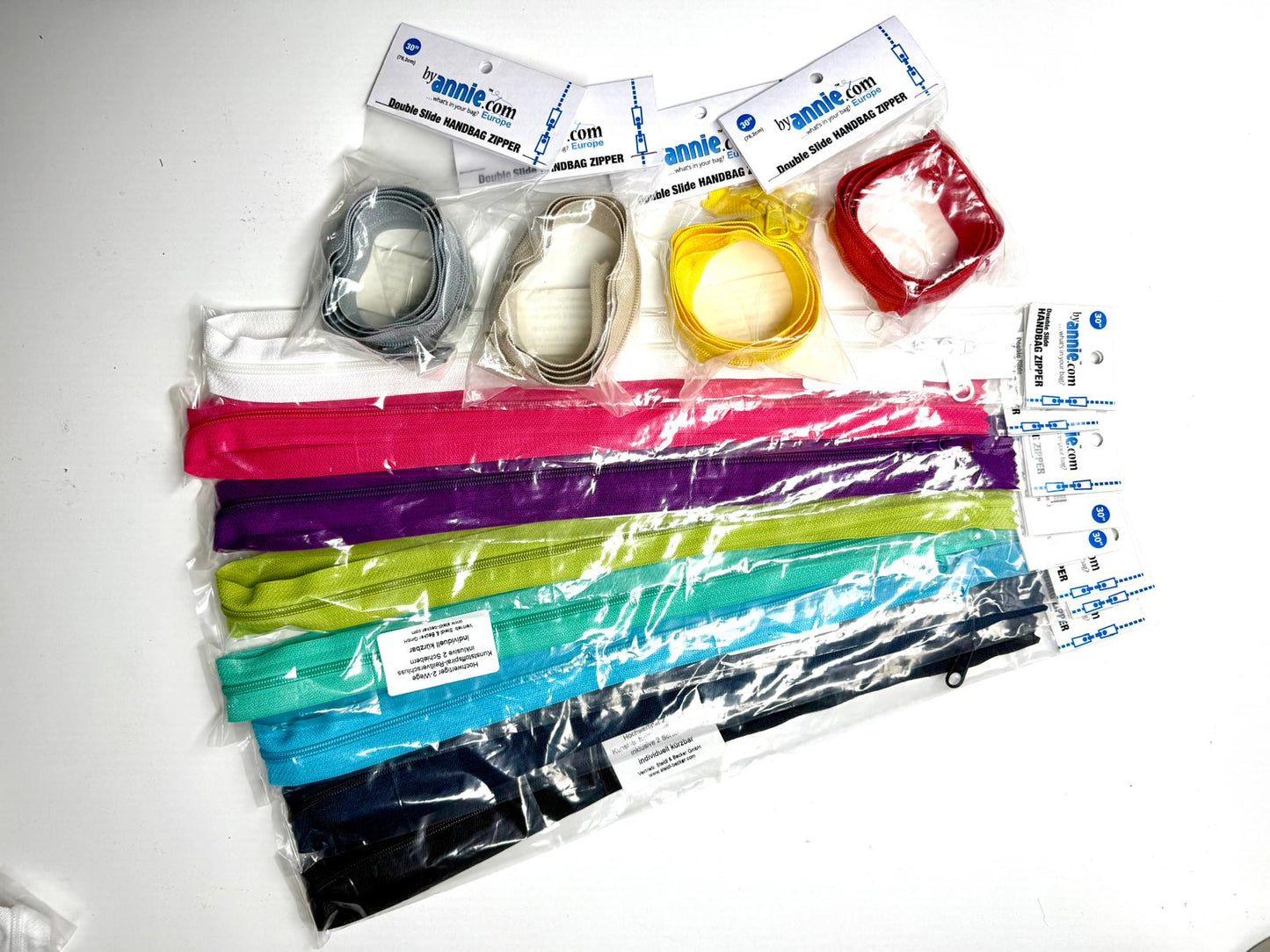 2 Wege Reißverschluss 30 inch (76cm) lang inkl 2 Zipper ByAnnie Taschen nähen