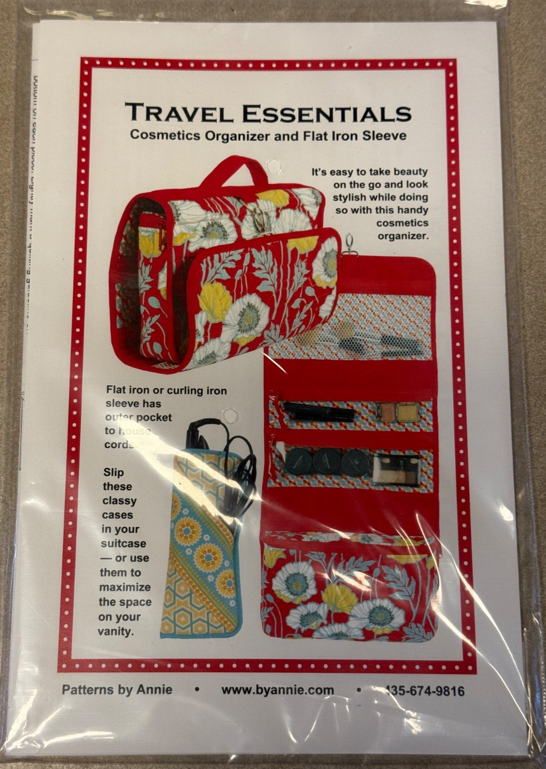 Travel Essentials Anleitung Nähen Tasche ByAnnie Patterns By Annie Organizer