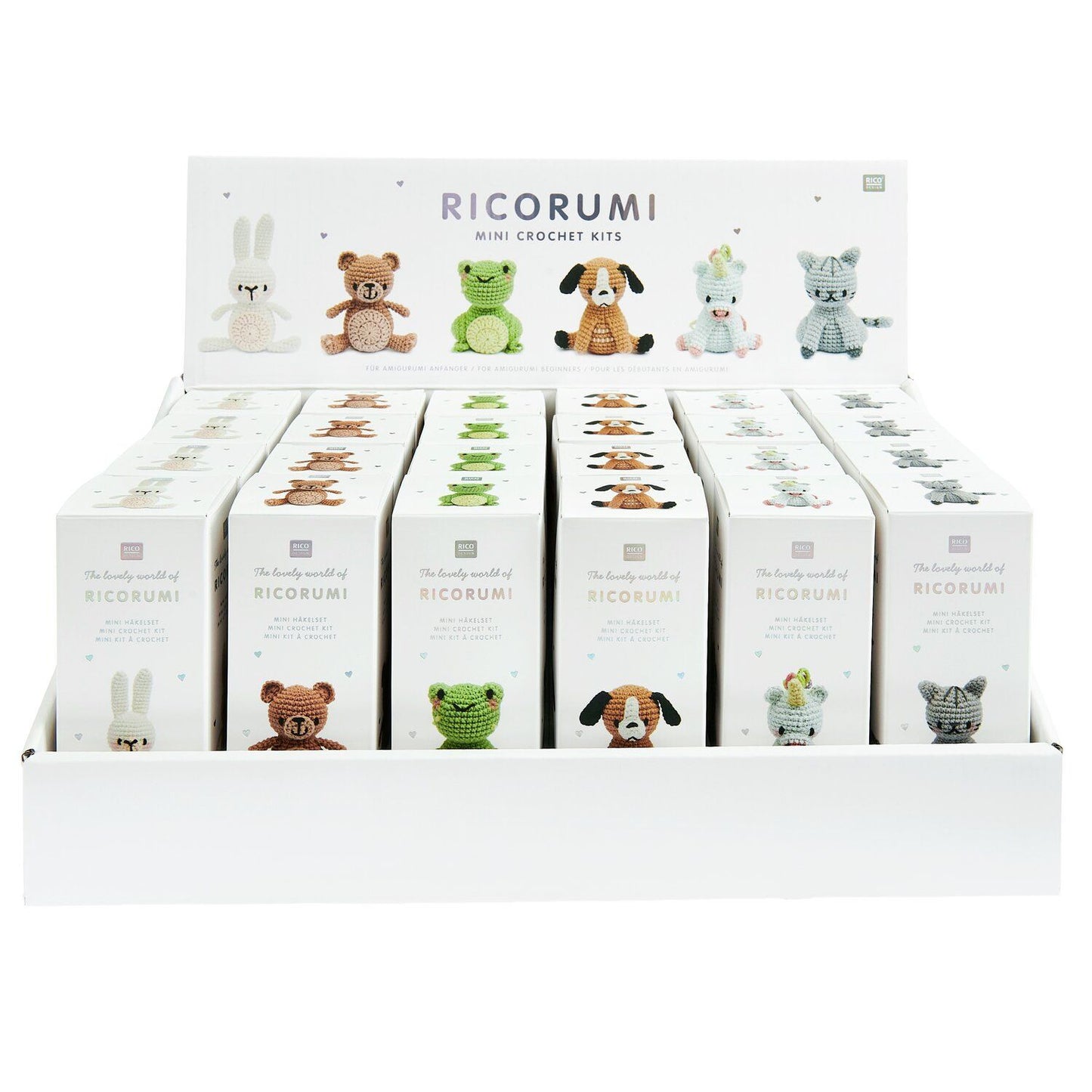 Ricorumi MINI EASY HÄKELSET komplett verschieden Tiere Einhorn Katze Frosch usw