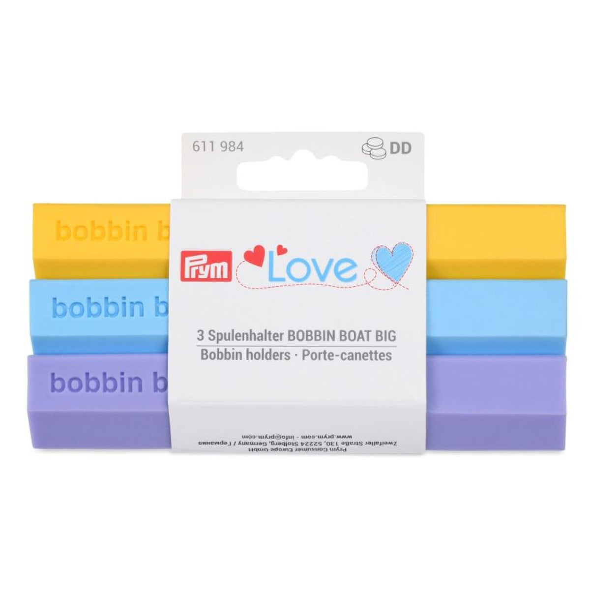 Prym 3er Pack Bobbin Boat BIG passend für Jumbo-Spulen z.B. von BERNINA