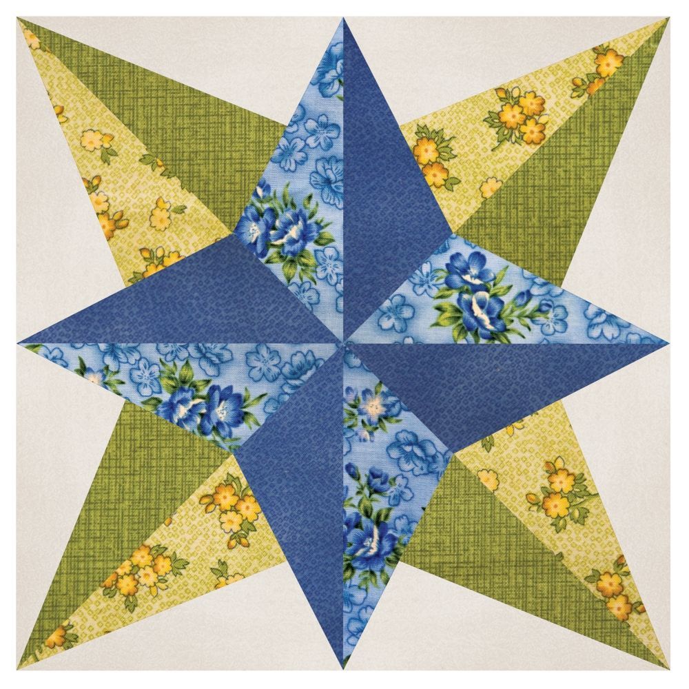 Accuquilt Stanzform Blazing Star Art Nr. 55051 - 6 Stanzteile für einen Block