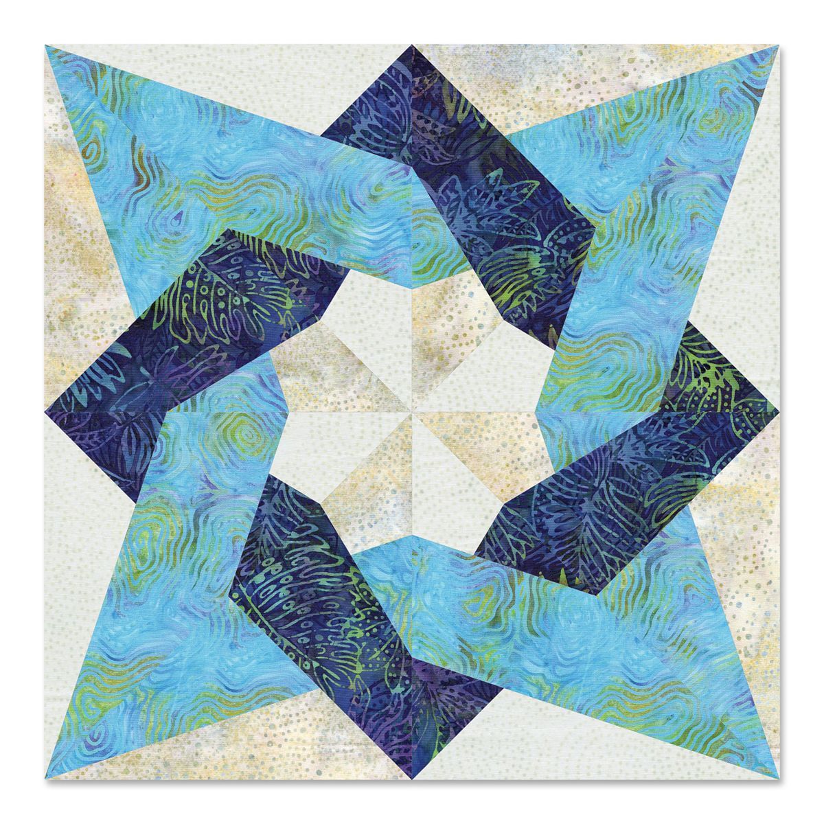 AccuQuilt Schablone/Stanze Tangled Star  Art. Nr. 55543 fertig 10 Inch Block