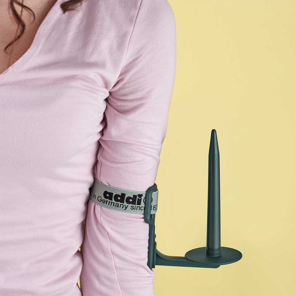 Addi Yarn Arm - Stricken überall - zwei verschiedene Farben - Beutel zur Aufbewahrung