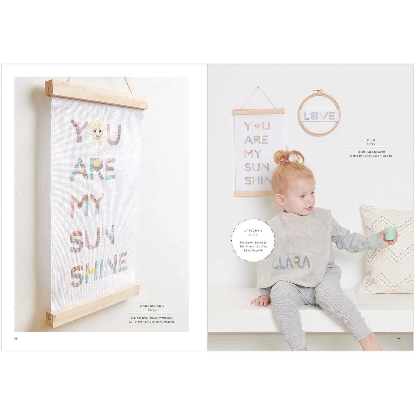 Stickbuch Happy Baby - Rico Design - Süße Kreuzstichmotive für Artikel rund ums Baby