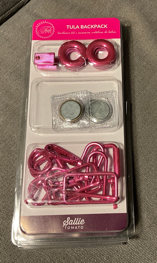 Tula Backpack Taschenzubehör-Set - Sallie Tomato - Pinkes Metall