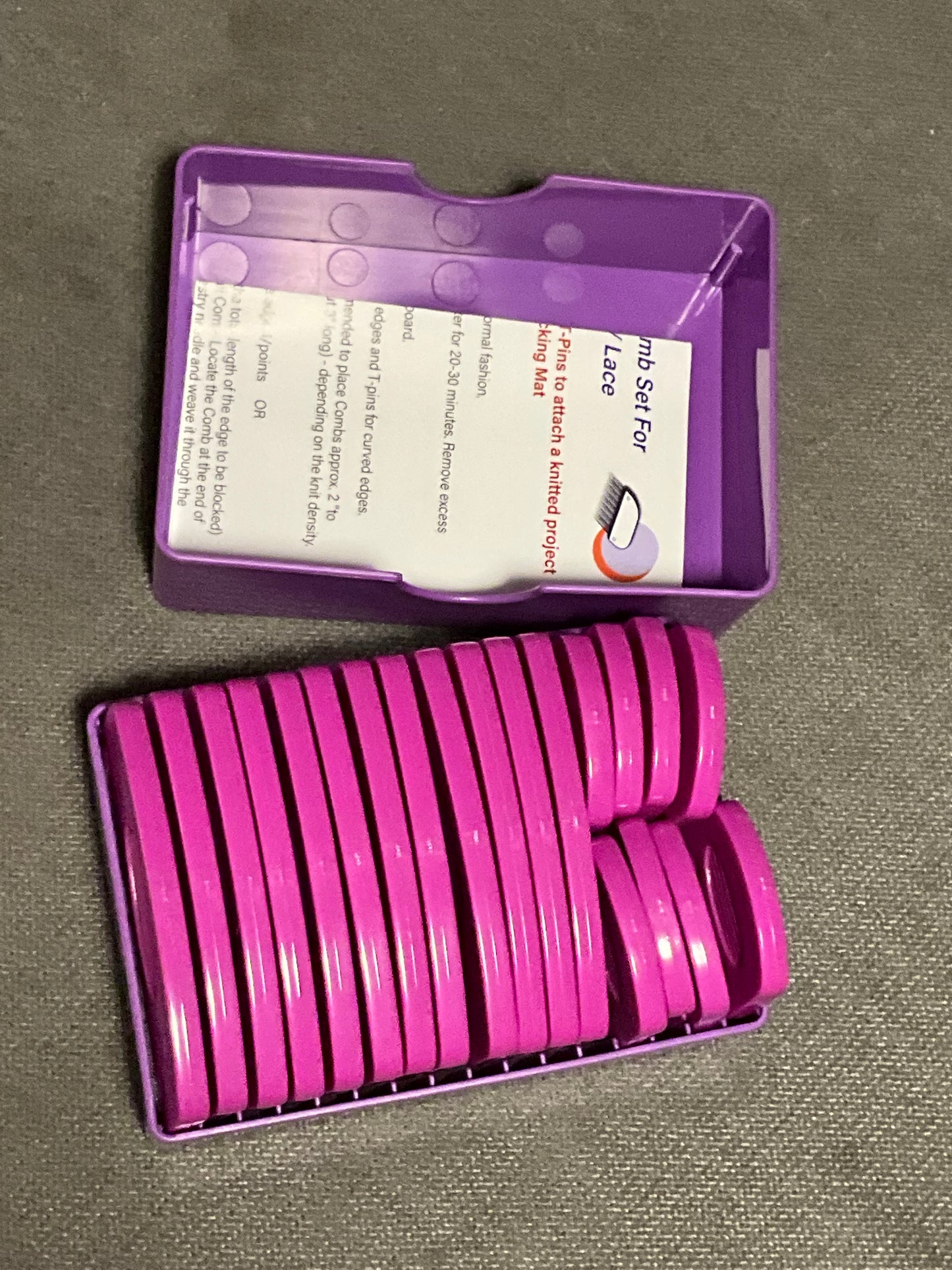 Blocker Pins - Kammnadeln 20 Stück, pink