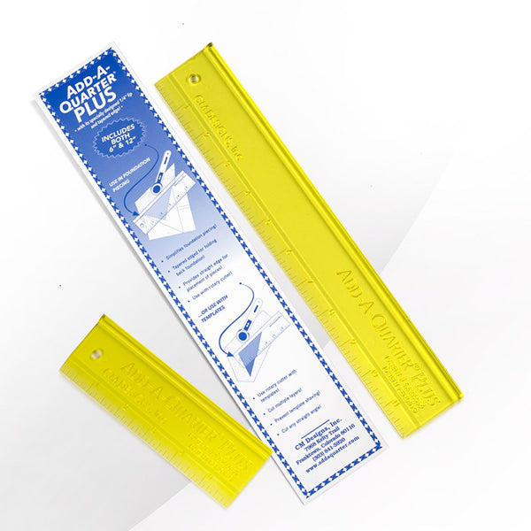 Add-A-Quarter PLUS Ruler Set kurz und lang 6 und 12 Inch gelb od. pink
