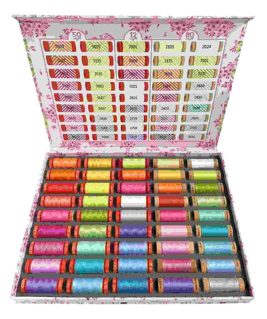 Aurifil Tula Pink Garnbox Collection 50th Full Moon Forest II