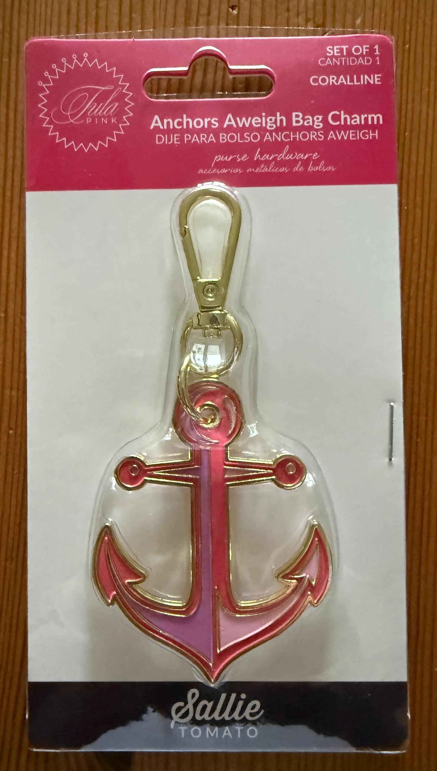Anchors Aweigh - Pink Deep Dive Bag Charm - Taschenbaumler - Sallie Tomato x Tula Pink Hardware Taschenzubehör - Floral Reef Collection